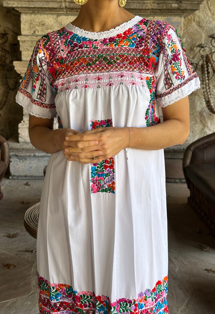 Deshilado Dress Dress Deshilado Dress Treinta y Cinco Blue Deshilado Midi Dress | Mi Golondrina