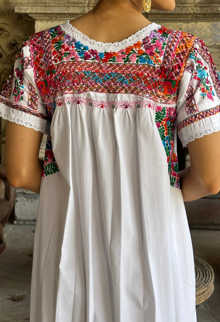 Deshilado Dress Dress Deshilado Dress Treinta y Cinco Blue Deshilado Midi Dress | Mi Golondrina