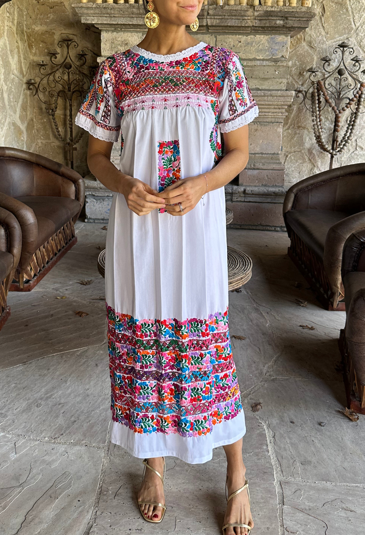 Deshilado Dress Dress Deshilado Dress Treinta y Cinco Blue Deshilado Midi Dress | Mi Golondrina