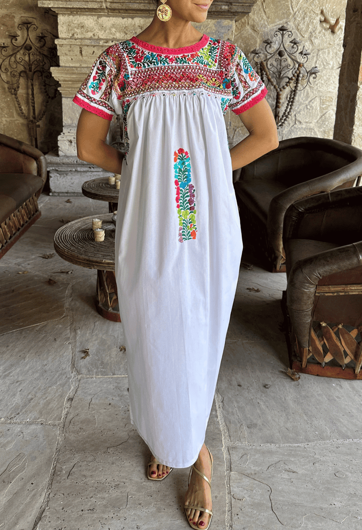 Deshilado Midi Dress Dress Deshilado Dress Cinco Blue Deshilado Midi Dress | Mi Golondrina