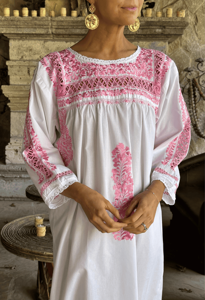 Deshilado Midi Dress Dress Deshilado Dress Siete Blue Deshilado Midi Dress | Mi Golondrina