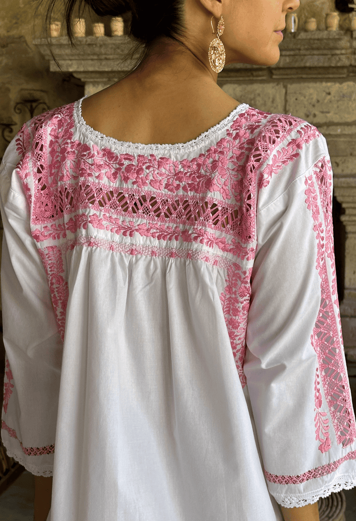 Deshilado Midi Dress Dress Deshilado Dress Siete Blue Deshilado Midi Dress | Mi Golondrina