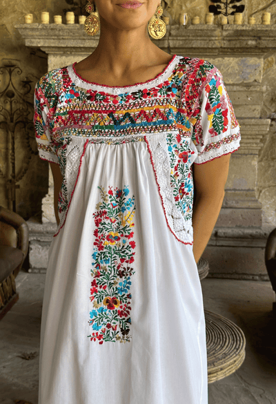 Deshilado Midi Dress Dress Deshilado Dress Ocho Blue Deshilado Midi Dress | Mi Golondrina