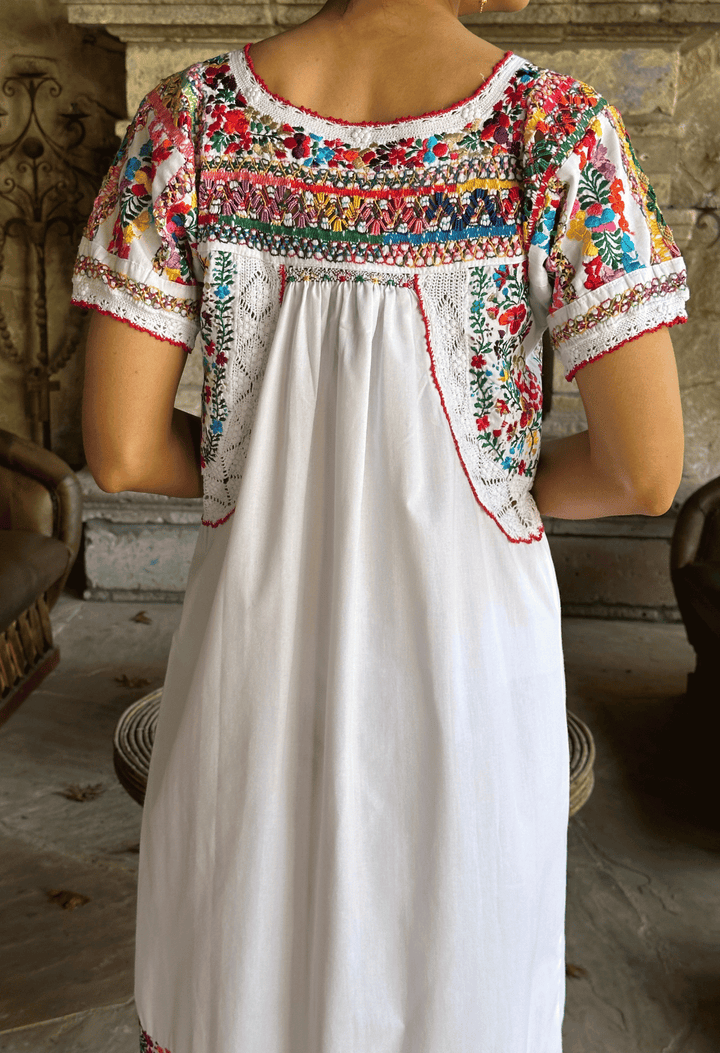 Deshilado Midi Dress Dress Deshilado Dress Ocho Blue Deshilado Midi Dress | Mi Golondrina