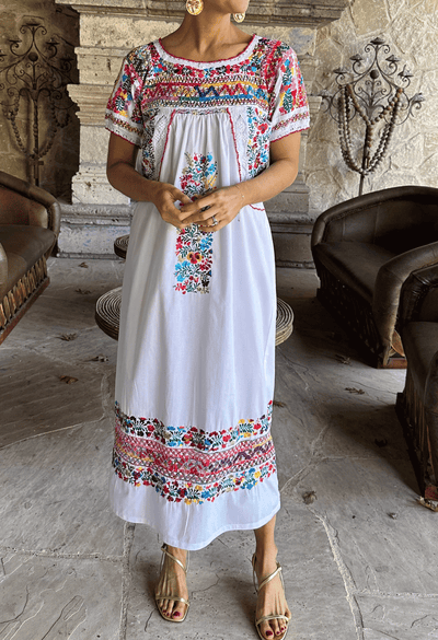 Deshilado Midi Dress Dress Deshilado Dress Ocho Blue Deshilado Midi Dress | Mi Golondrina