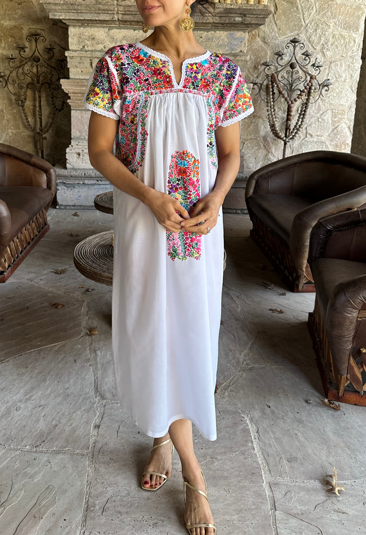 Deshilado Midi Dress Dress Deshilado Dress Nueve Blue Deshilado Midi Dress | Mi Golondrina