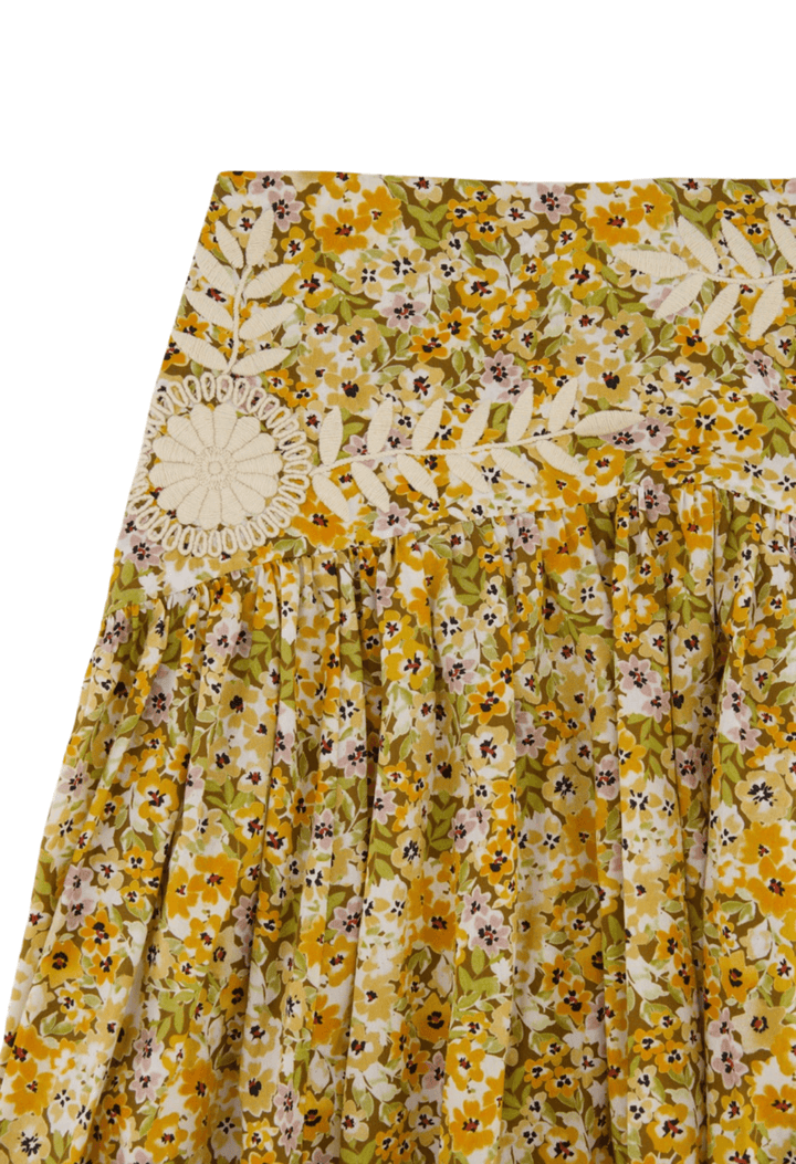 Esmeralda Amarilla Floral Skirt