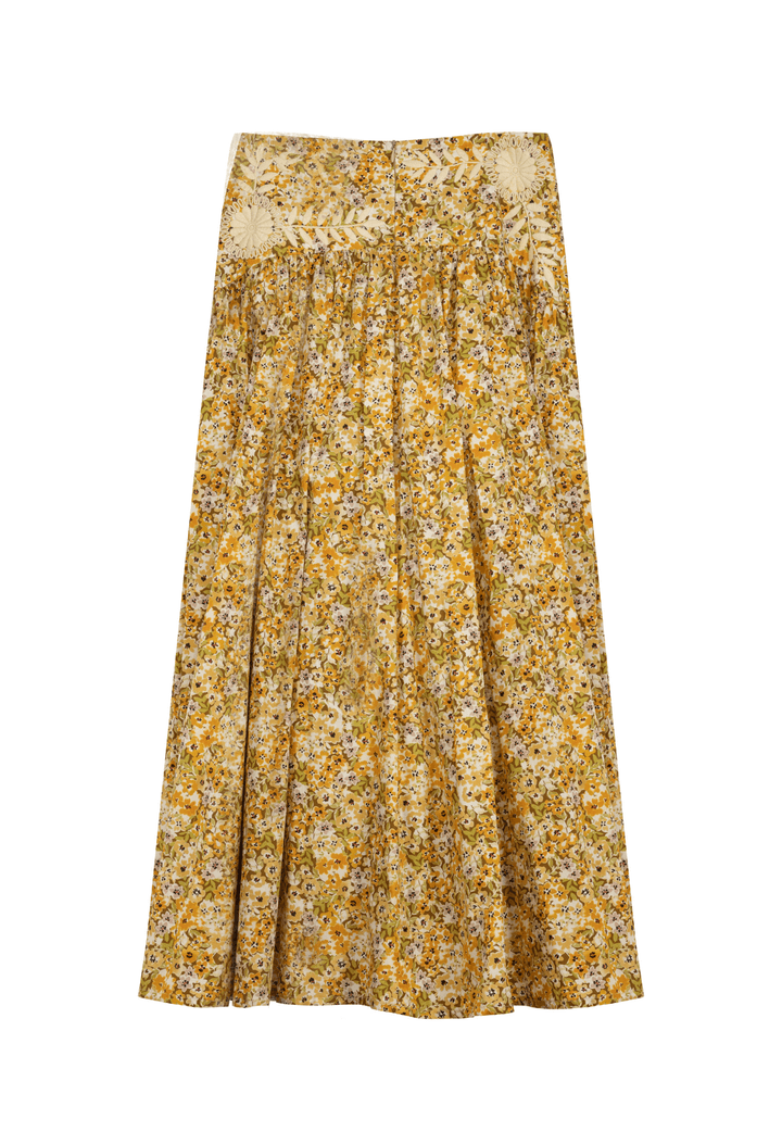 Esmeralda Amarilla Floral Skirt