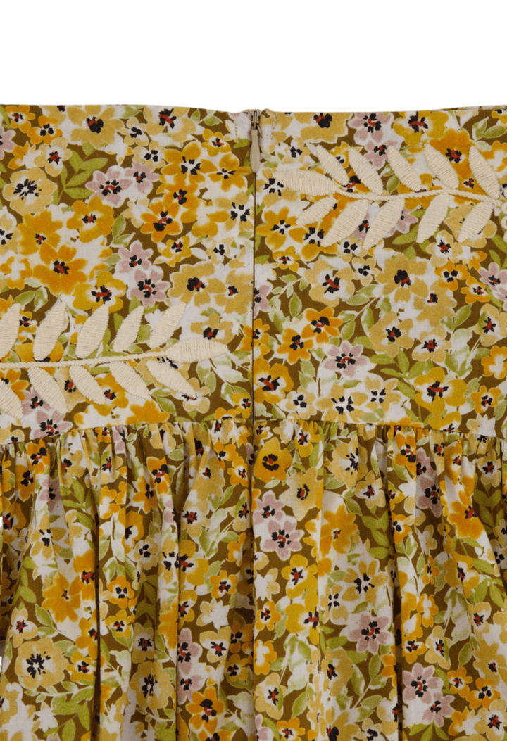 Esmeralda Amarilla Floral Skirt