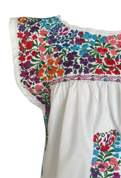 Flores Blouse Blouse Flores White and Blue Multi Blouse Flores Yellow Stripe Blouse | Mi Golondrina