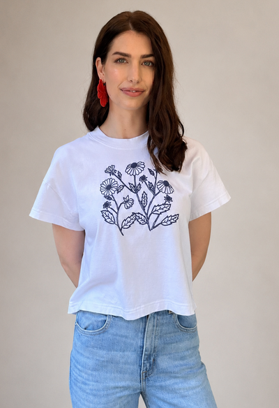 T-Shirt T-Shirt Blanca y Azul T-shirt Blanca y Azul T-shirt | Mi Golondrina