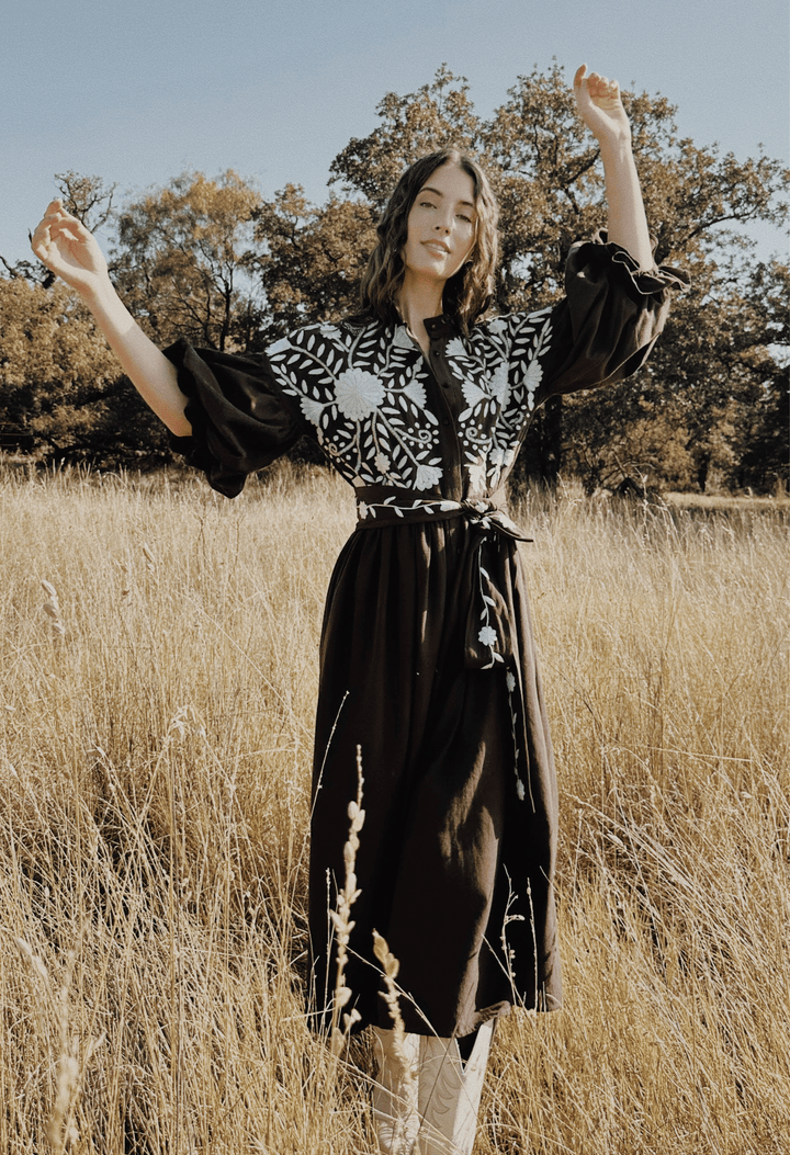 Francisca Café Midi Dress