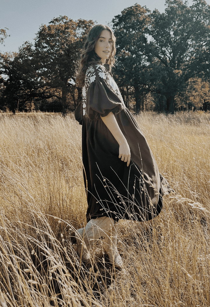 Francisca Café Midi Dress