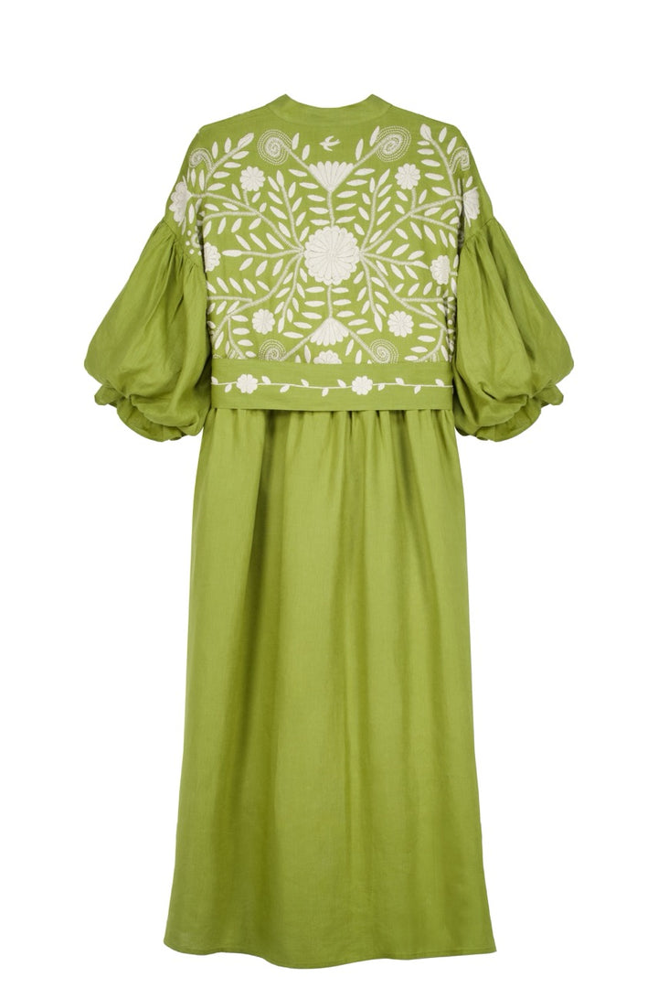 Francisca Verde Midi Dress