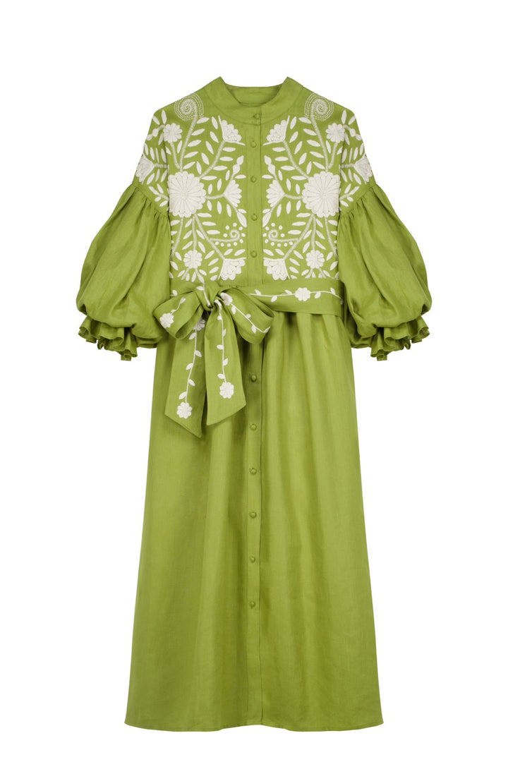 Francisca Verde Midi Dress