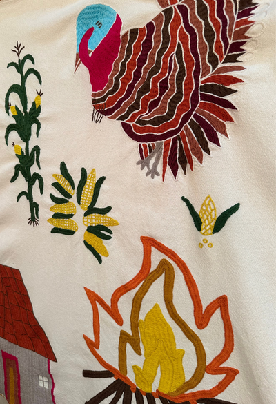 Embroidered Art: Fuego