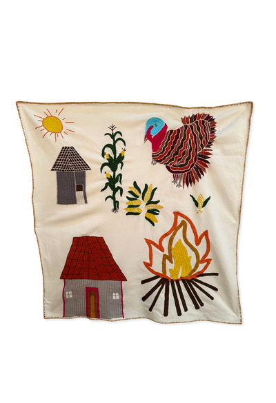 Embroidered Art: Fuego