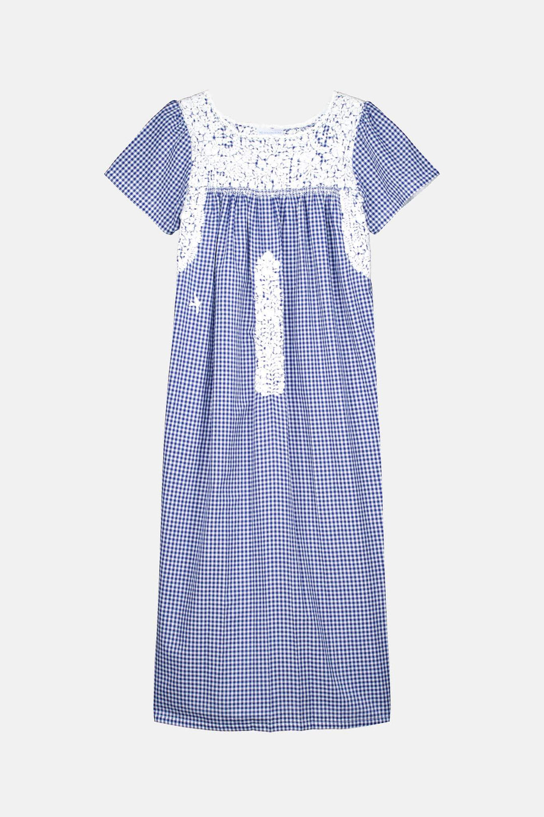 Liliana Azul Gingham Midi Dress