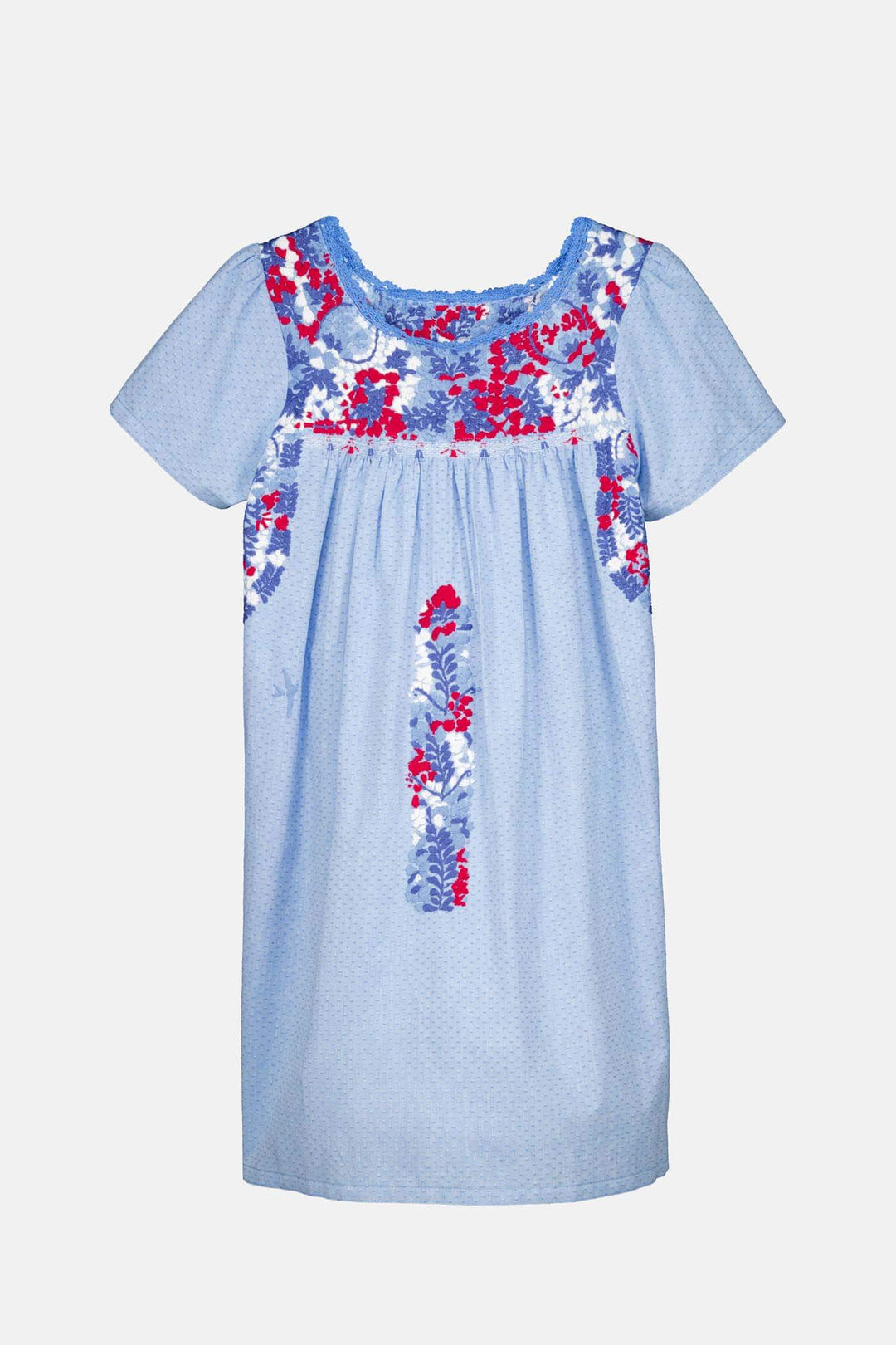 Liliana Swiss Dot Azul Short Dress