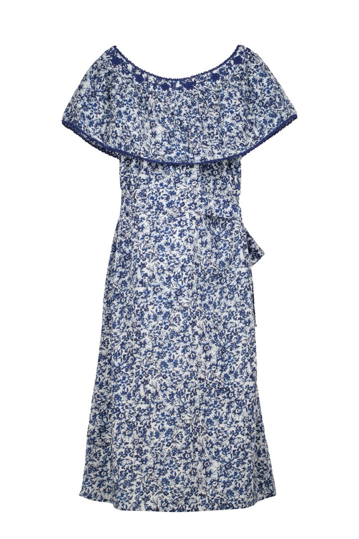 Marisol Azul Marino Midi Dress