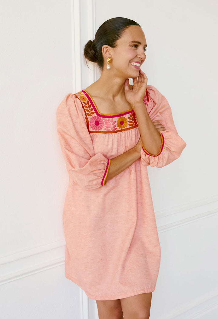 Marta Naranja Short Dress