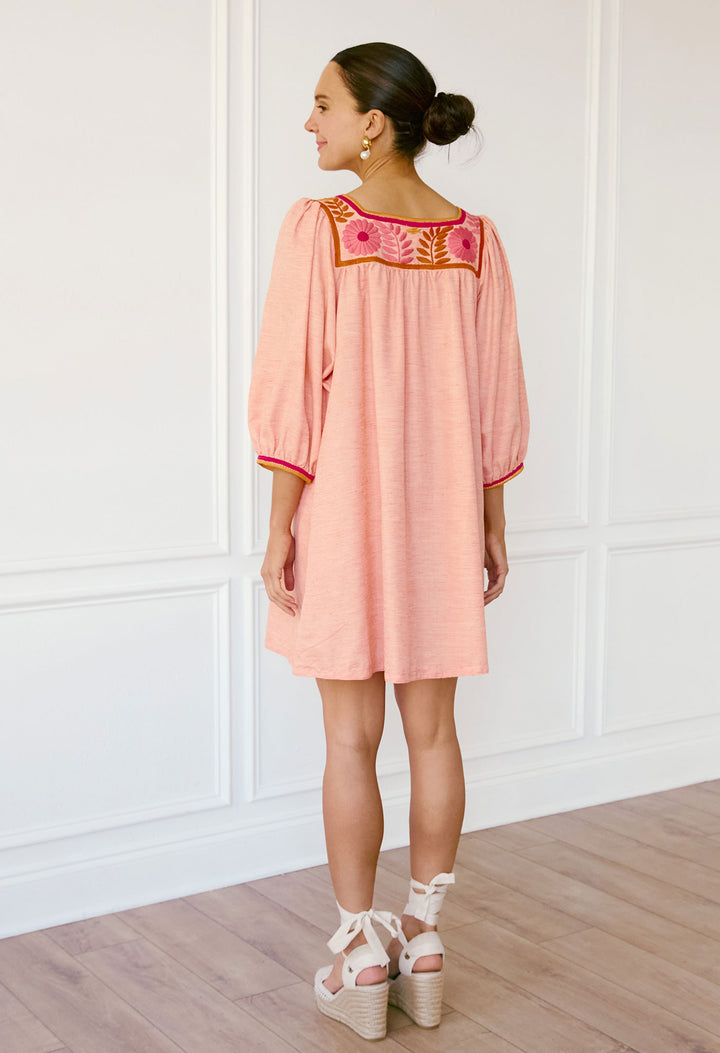 Marta Naranja Short Dress