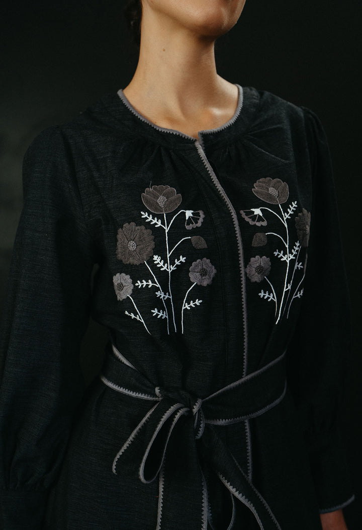 Martina Noches y Gris Midi Dress