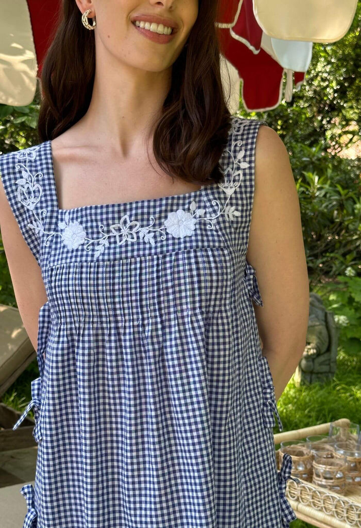 Mia Azul Gingham Short Dress