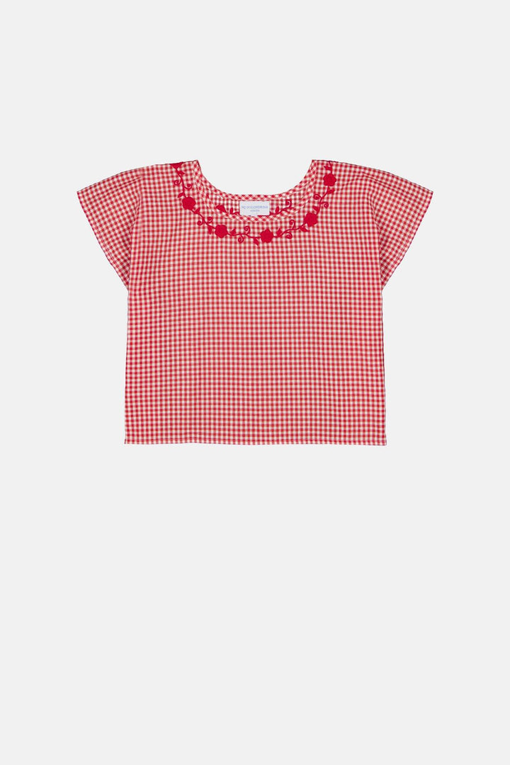 Montse Rojo Gingham Blouse