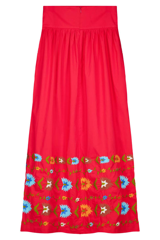 Natalia Red Set Skirt Back