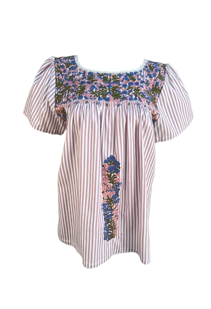 Liliana Pink Striped Blouse