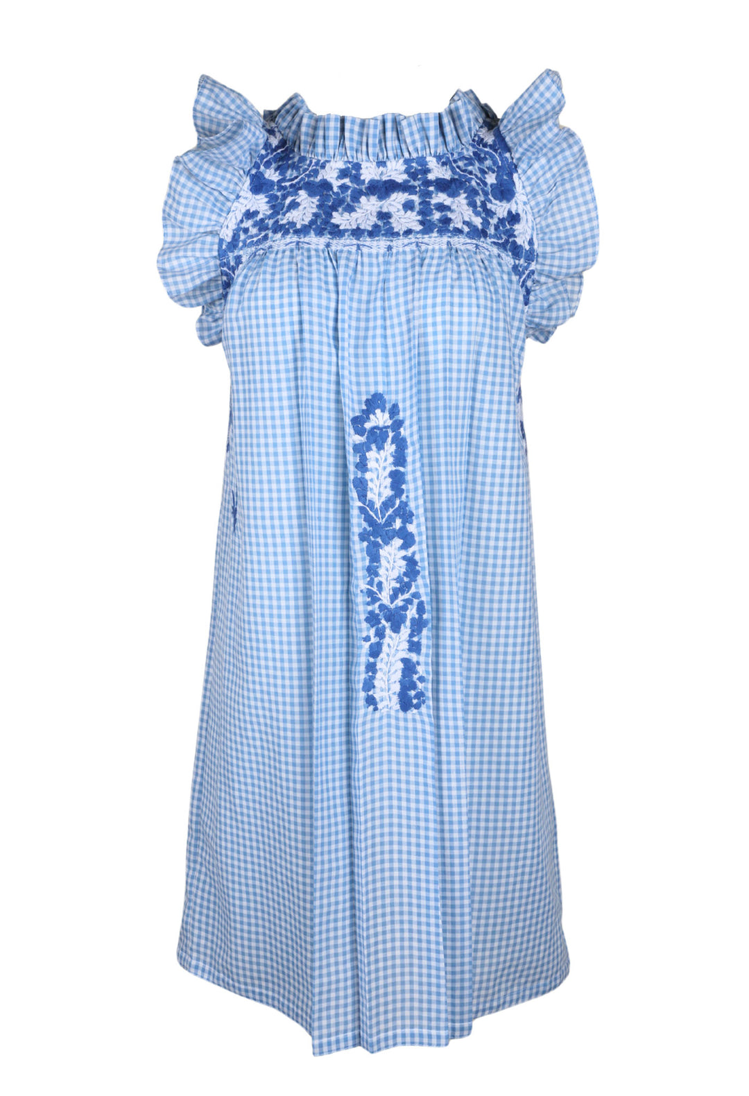Olivia Gingham Azul y Blanco