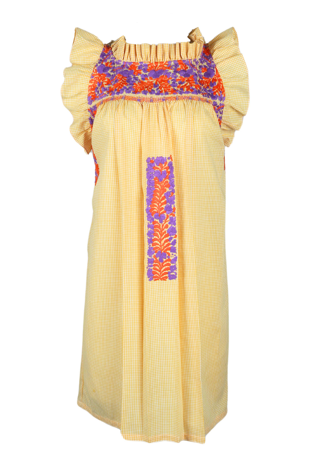 Olivia Amarillo Gingham y Morado