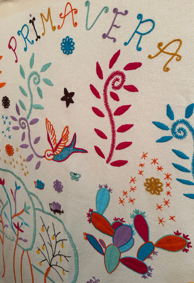 Embroidered Art: Primavera