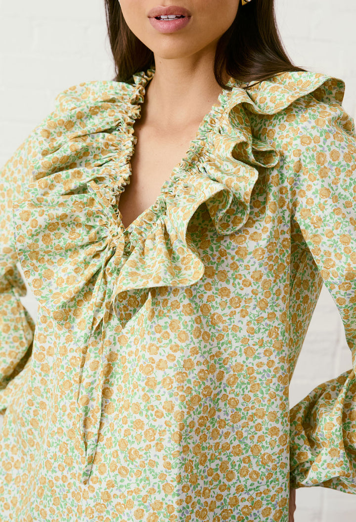 Regina Amarillo Floral Blouse