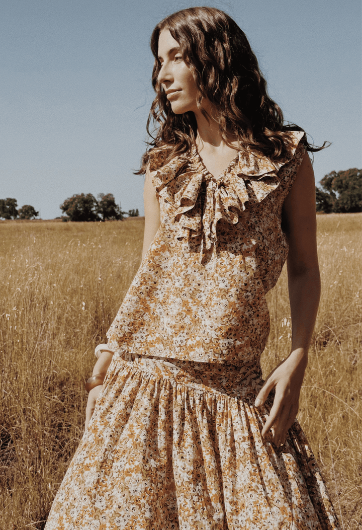 Regina Amarilla Floral Blouse