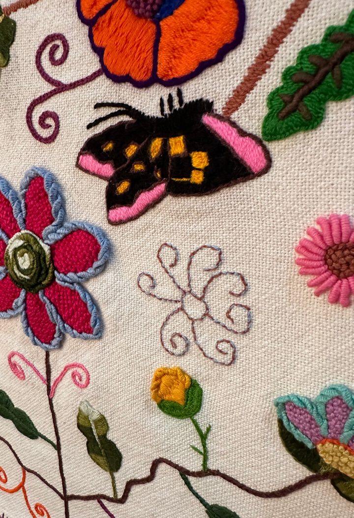 Embroidered Art: Rosas Bordadas