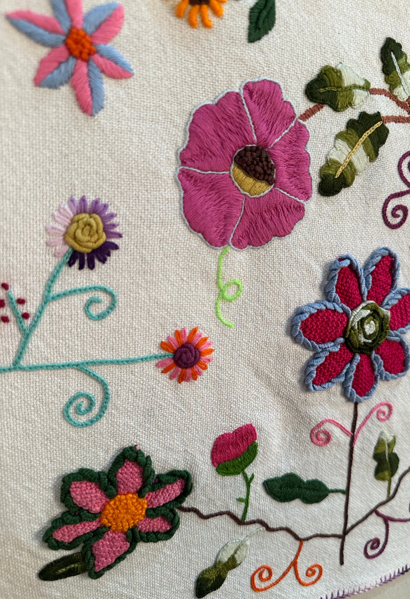 Embroidered Art: Rosas Bordadas