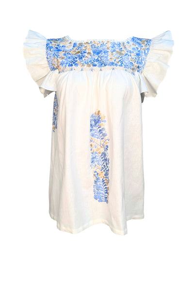 Soledad Blusa Blanca y Azul