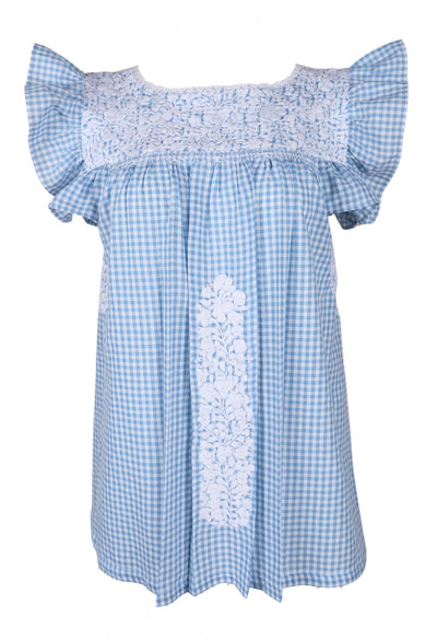 Soledad Azul Gingham y Blanca