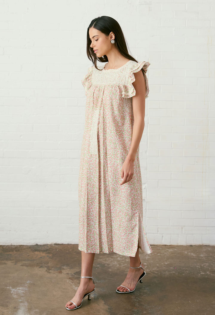 Soledad Rosa Primavera Midi Dress