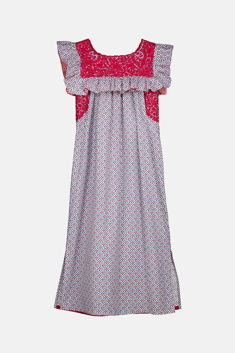 Soledad Floral Roja Midi Dress