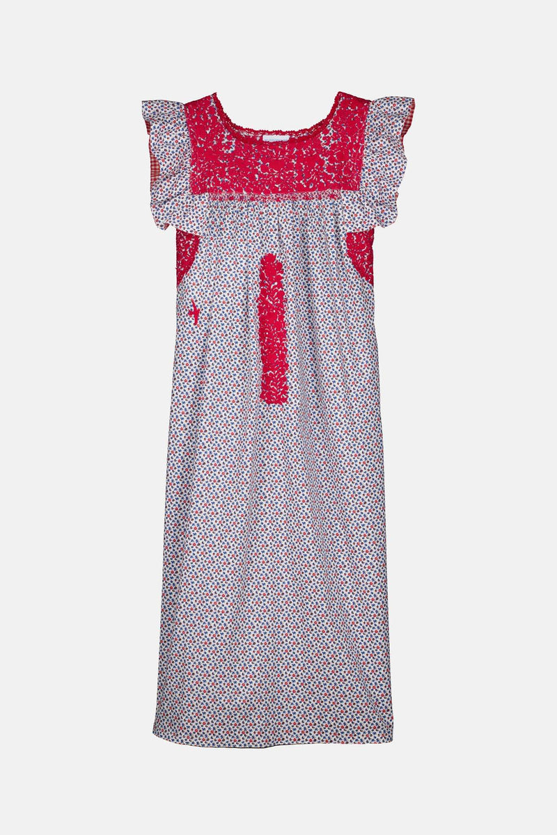 Soledad Floral Roja Midi Dress