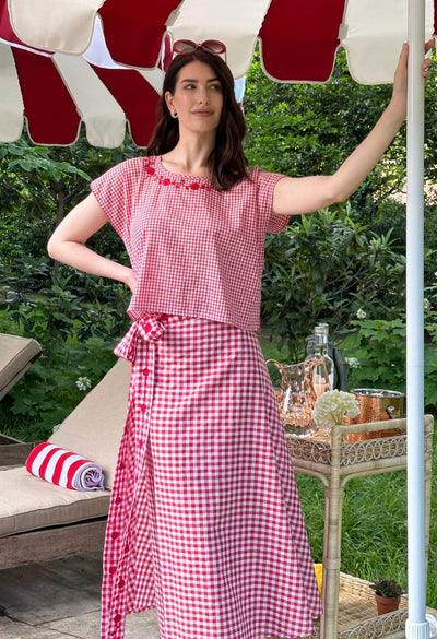 The Wrap Skirt Gingham Roja