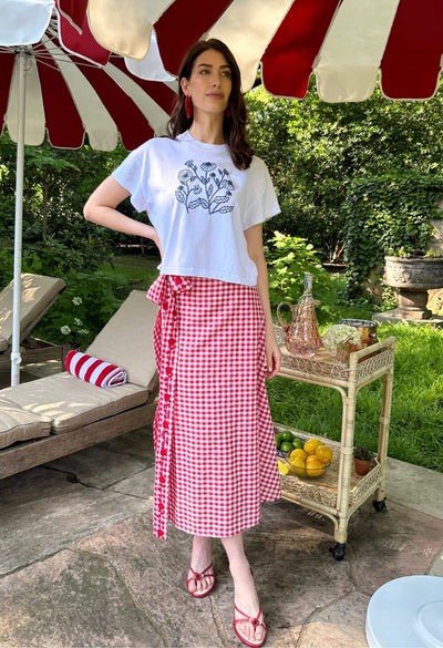 The Wrap Skirt Gingham Roja
