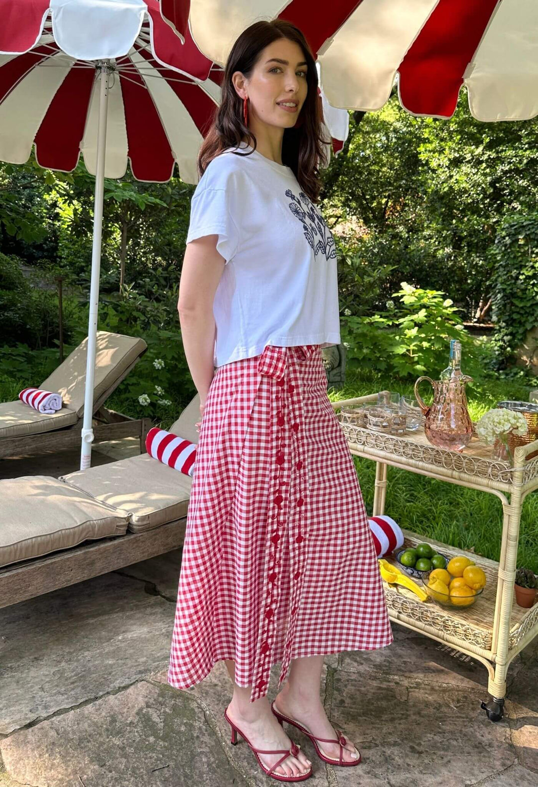 The Wrap Skirt Gingham Roja
