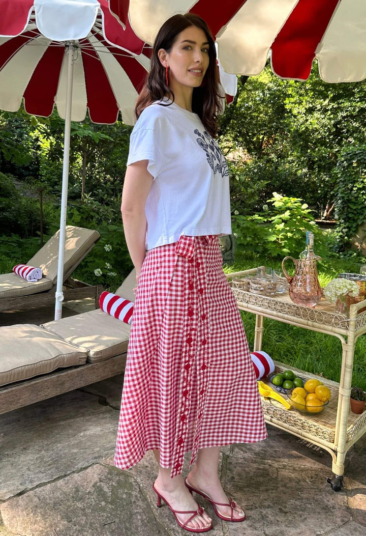 The Wrap Skirt Gingham Roja