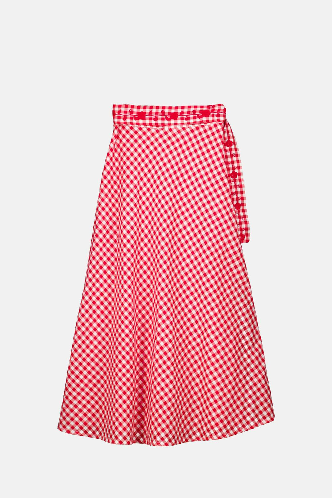 The Wrap Skirt Gingham Roja
