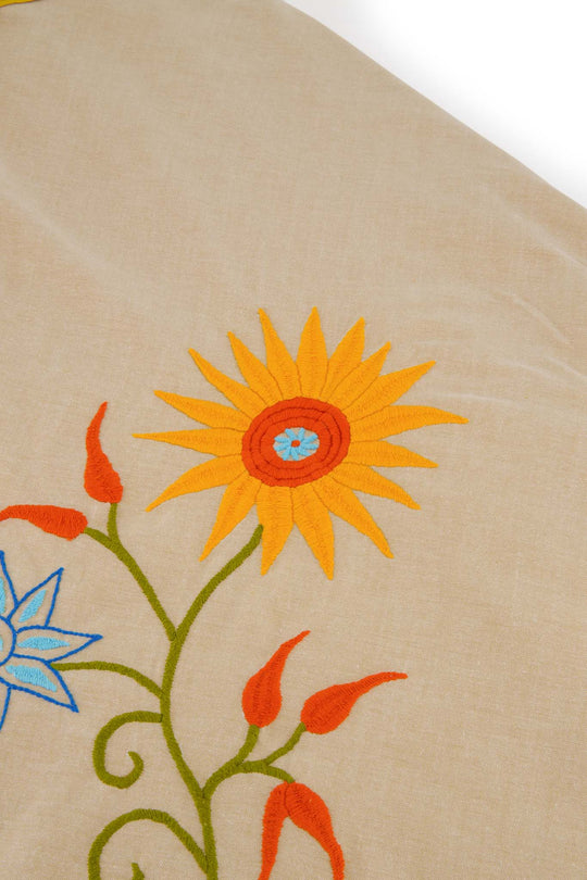 Vida Wrap Skirt in Tan Detail