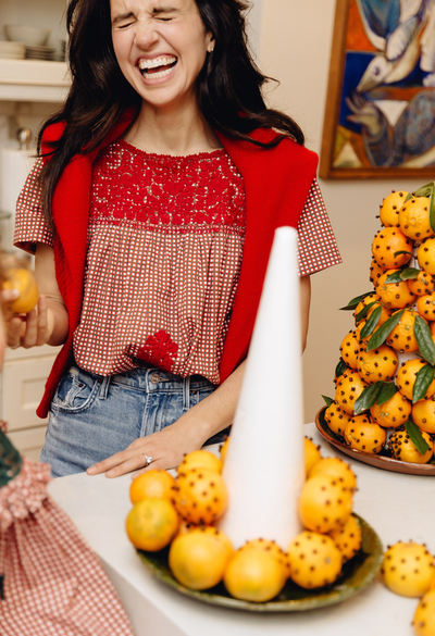 Liliana Red Gingham Blouse
